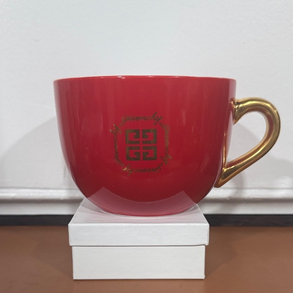 Givenchy Other - Givenchy Red Mug with Gold Handle